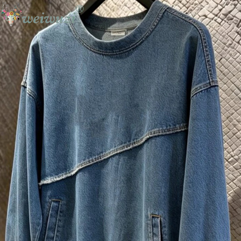 여성용 데님 재킷, 불규칙한 컷 디자인, 루즈핏, 편안 - Women Fashion Jeans 리뷰 및 가격
