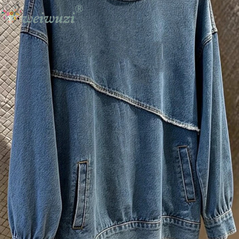 여성용 데님 재킷, 불규칙한 컷 디자인, 루즈핏, 편안 - Women Fashion Jeans 리뷰 및 가격