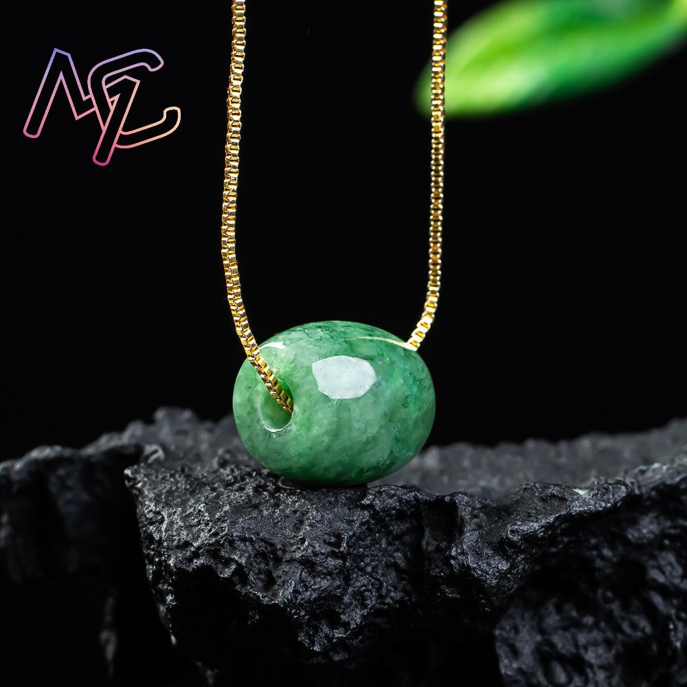 천연 진짜 옥 구슬 펜던트 미얀마 제이드 목걸이 디자이 - Women Fashion Necklace 리뷰 및 가격