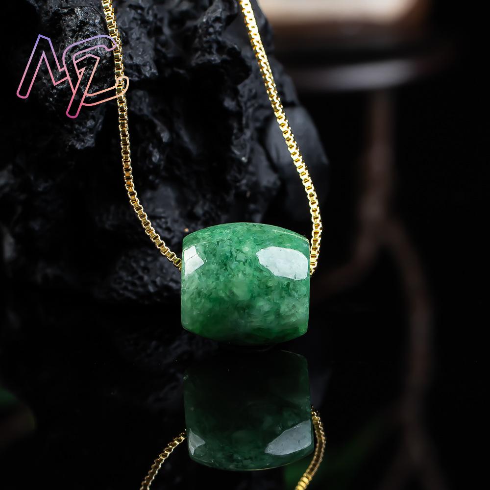 천연 진짜 옥 구슬 펜던트 미얀마 제이드 목걸이 디자이 - Women Fashion Necklace 리뷰 및 가격