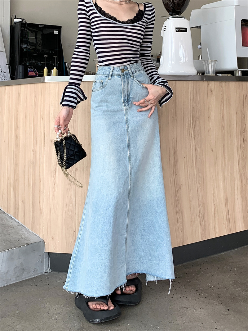 2026 트렌드 여성용 Y2K 청바지 스커트 - 연청색 - Women Fashion Jeans 리뷰 및 가격