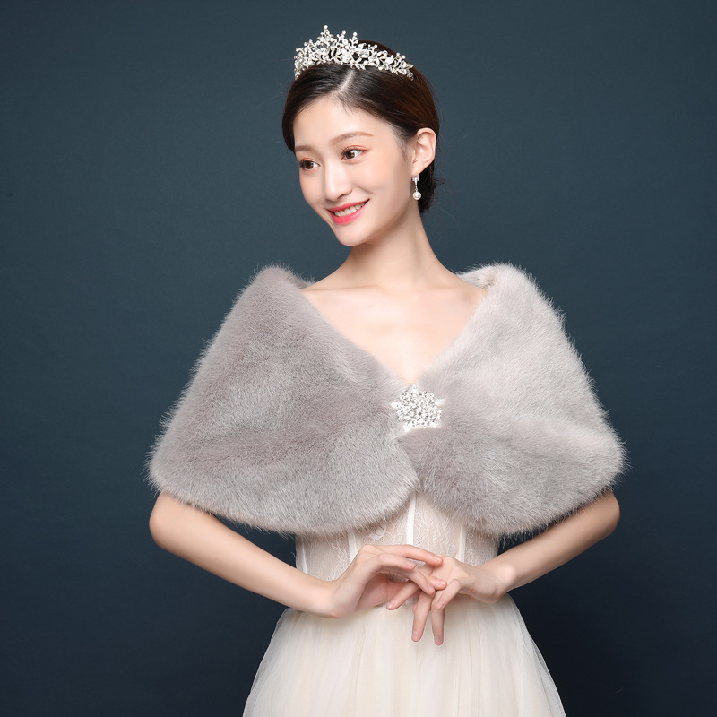 여성 신부 목도리 웨딩 케이프 가짜 모피 겨울 따뜻한  - Women'S Fashion Essentials 리뷰 및 가격