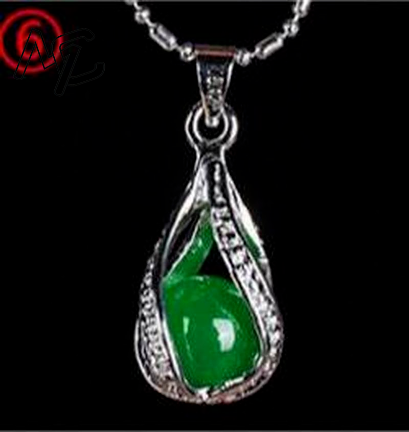 925 실버 중국 녹옥 물방울 펜던트 용 목걸이 비취  - Women Fashion Necklace 리뷰 및 가격