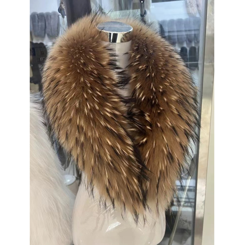 라쿤 퍼 칼라 여성 겨울 퍼 칼라 코트 재킷 숄 여성  - Women'S Fashion Essentials 리뷰 및 가격